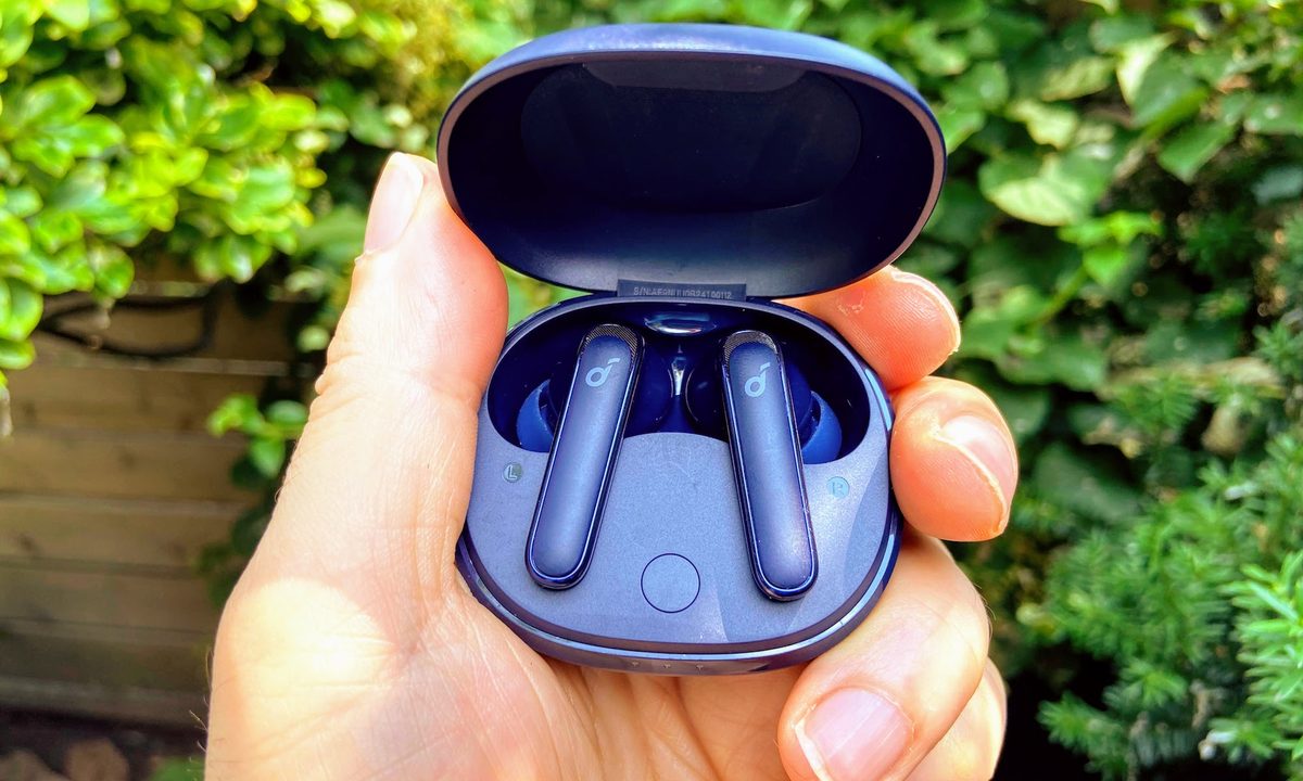 Soundcore Life P3 inside charging case.