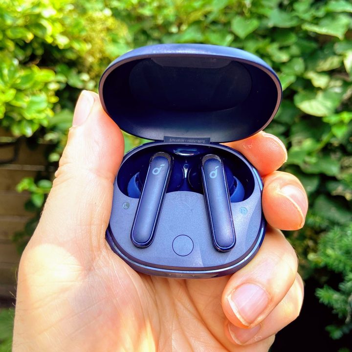 Soundcore Life P3 inside charging case.