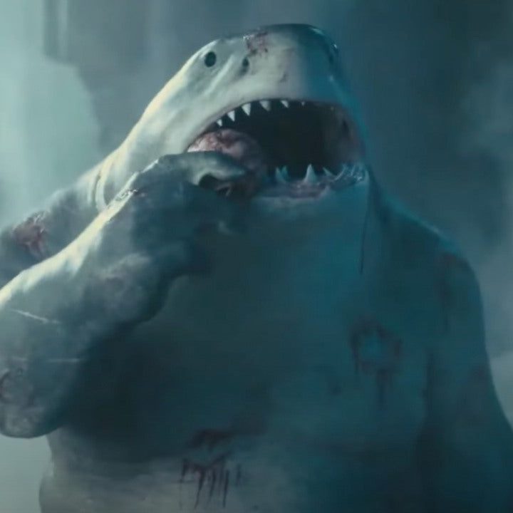 King Shark eating something in The Suicide Squad.