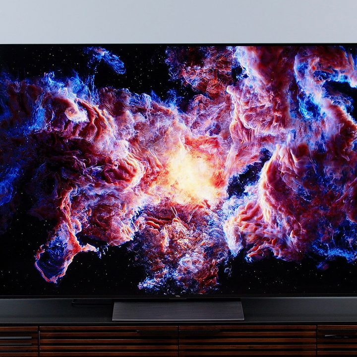 Space imagery on the TCL 6-Series model R648 screen.