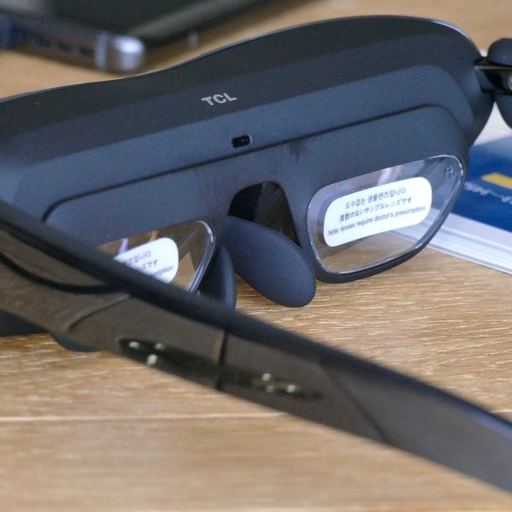 Prescription lens attachement fitted to the TCL NXTWear G.