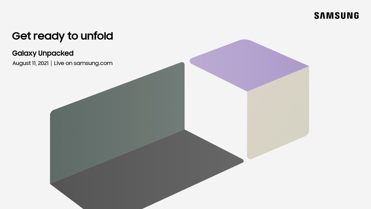 Samsung Galaxy Unpacked August 2021 event invite.