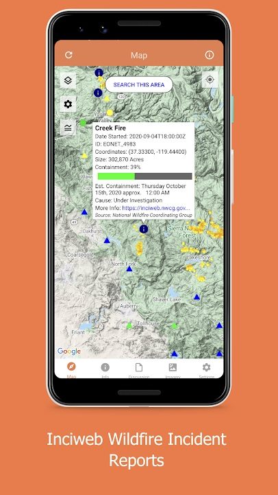 Wildfires app.