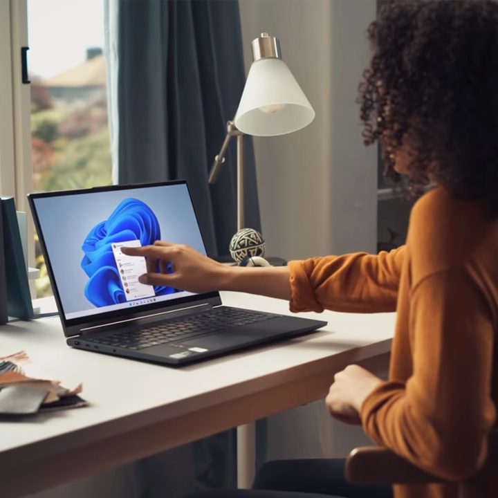 Windows 11 Woman on Laptop Lifestyle