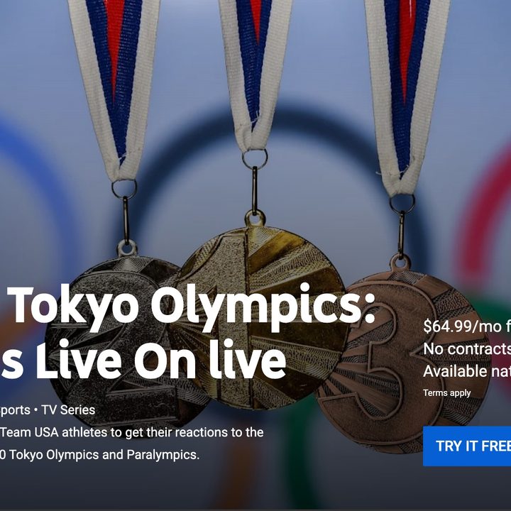 YouTube TV Tokyo Olympics channel.
