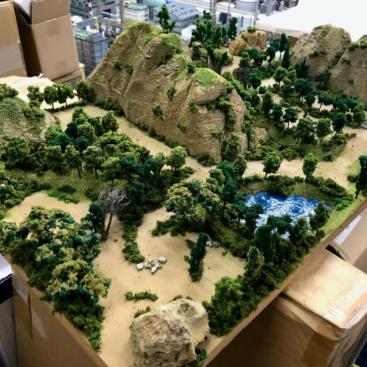 One of Fantasian's handcrafted dioramas in real life.