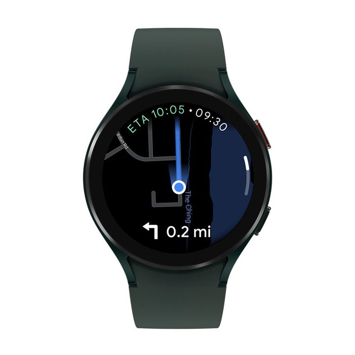 A Material You redesign of the Google Maps Wear OS app.