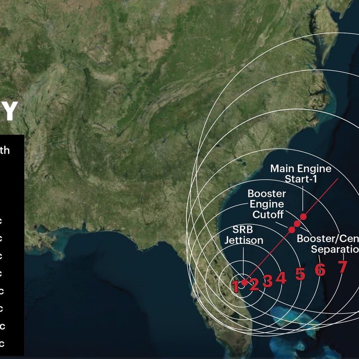Atlas V OFT-2 launch visibility map.