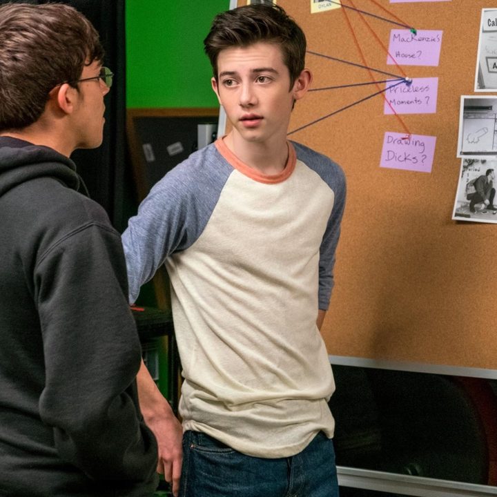 Tyler Alvarez and Griffin Gluck in American Vandal.