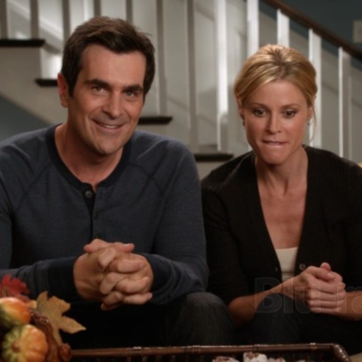 Ty Burrell and Julie Bowen in Modern Family.