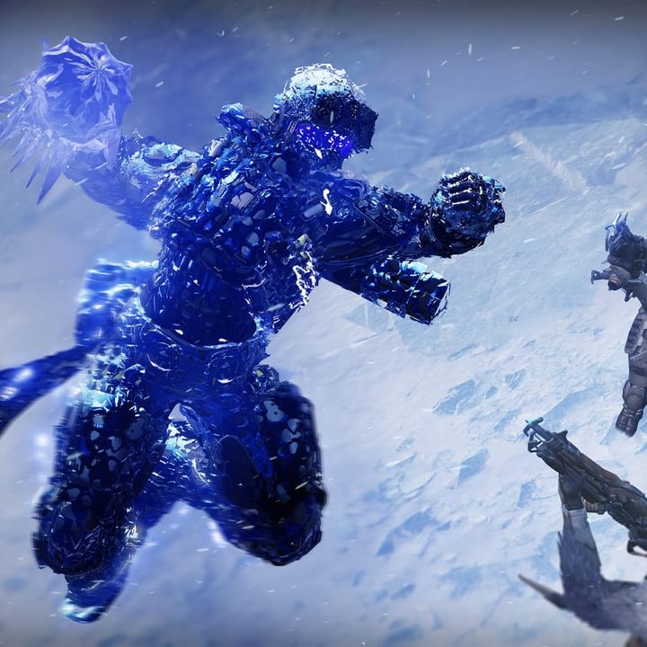 A Destiny player slams down on their opponent.