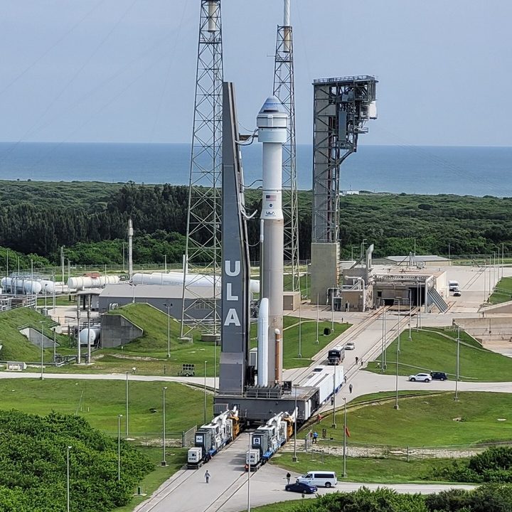 Boeing's Starliner capsule atop a United Launch Alliance Atlas 5 rocket in Cape Canaveral, Florida on Thursday, August 5.