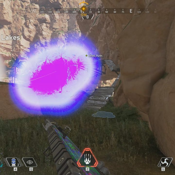 Example of a screen artifact in a game.