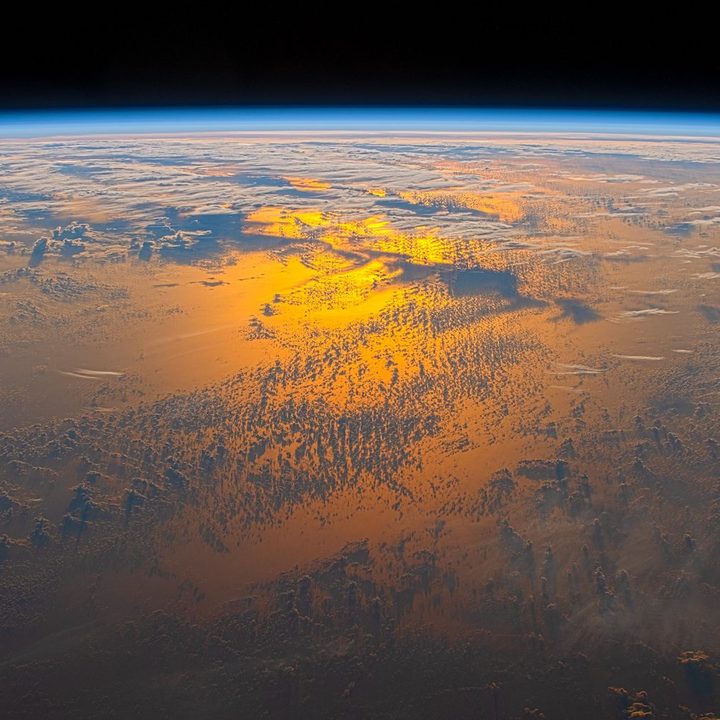 Earth captured from the space station.