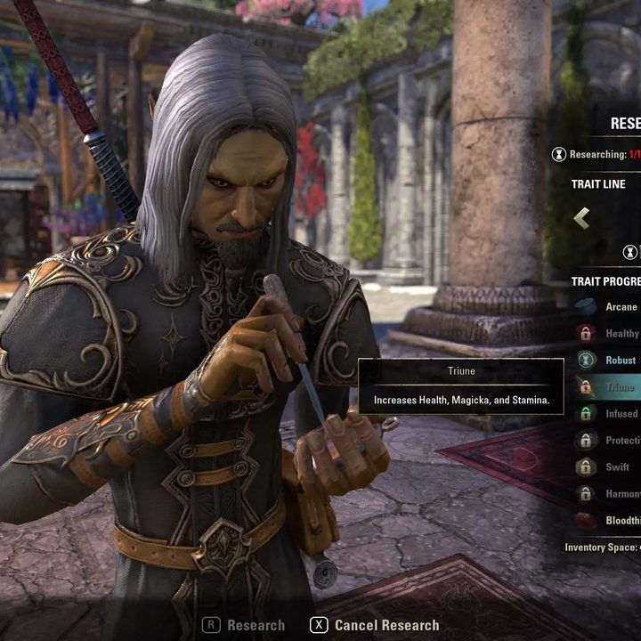 ESO player researching jewelry traits.