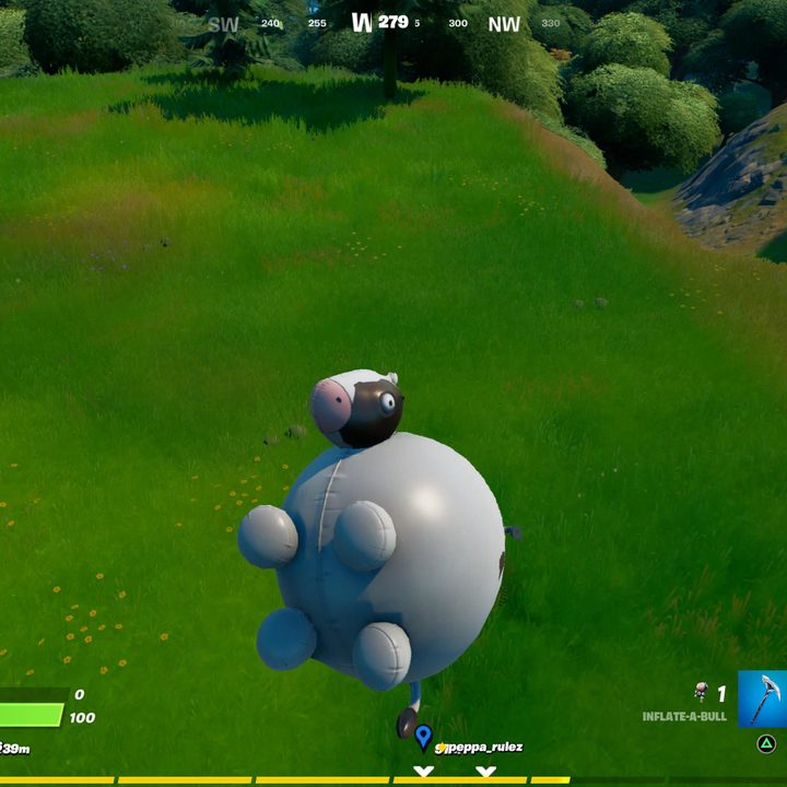 Inflate-A-Bull in Fortnite.