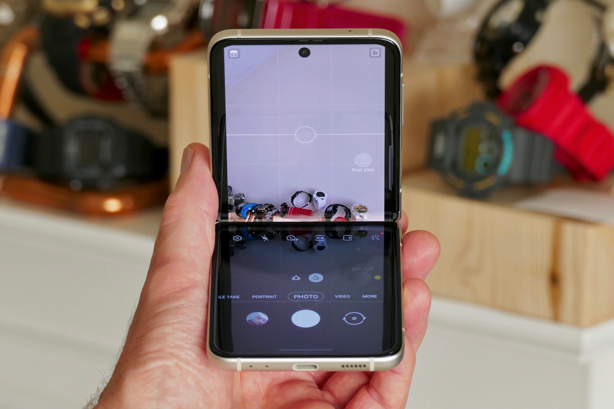 Galaxy Z Flip 3's camera app.