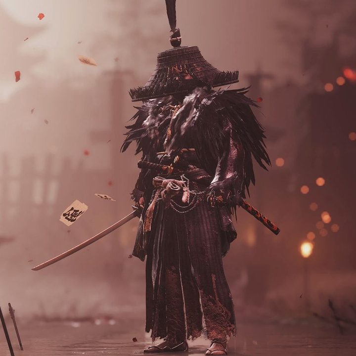 Bloodborne armor skin from Ghost of Tsushima: Director's Cut.
