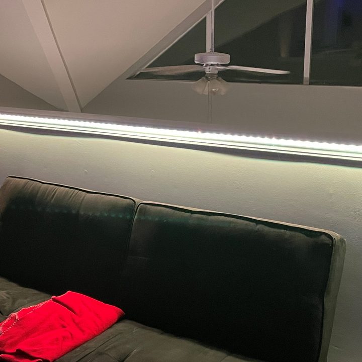 Govee Strip Lights in a Loft