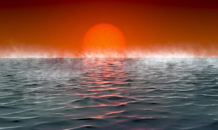 Artist's impression of a Hycean planet.