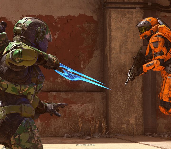 Halo players compete in a Halo Infinite multiplayer match.