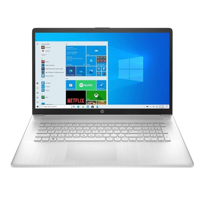 HP 17-cn0173st Laptop forward facing on white background.