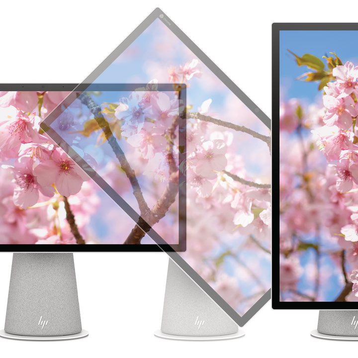 A rotating screen is one of HP's Chromebase's signature design features.