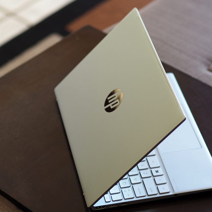 HP Pavilion Aero 13 sitting on a table.