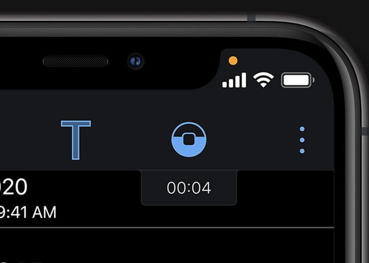 iOS 14 image and mic recording.