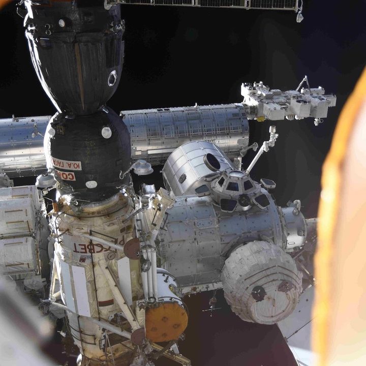 A section of the International Space Station.