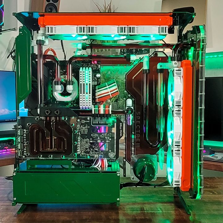 Custom water-cooled PC.