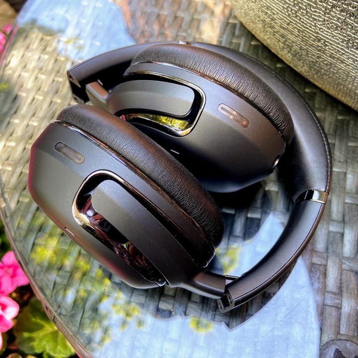 JBL Tour One wireless noise canceling headphones, folded.