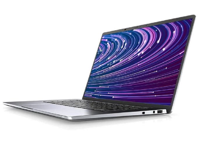 A side view of a Dell Latitude 9520 laptop on a white background.