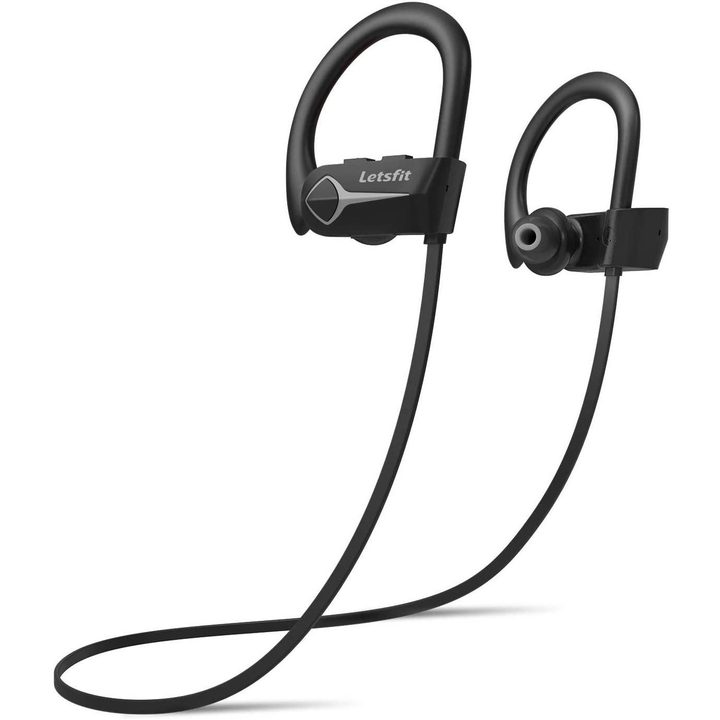 Letsfit Bluetooth Headphones IPX7 Waterproof Wireless Earbuds.