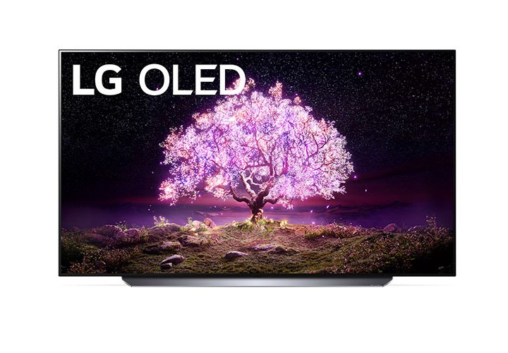 LG 55-inch C1 Series OLED 4K TV on a white background.