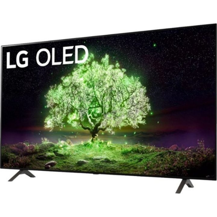 LG OLED 65-inch TV on white background.