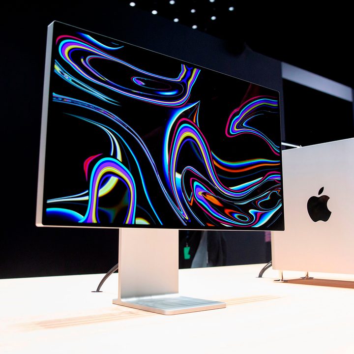Apple's new Mac Pro sits on display in the showroom during Apple's Worldwide Developer Conference (WWDC).