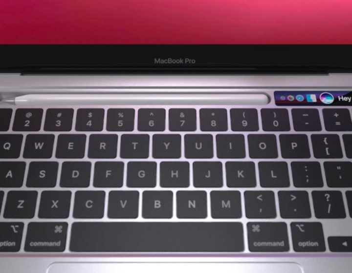 Imagined concept of the Apple Pencil dock in the MacBook Pro.