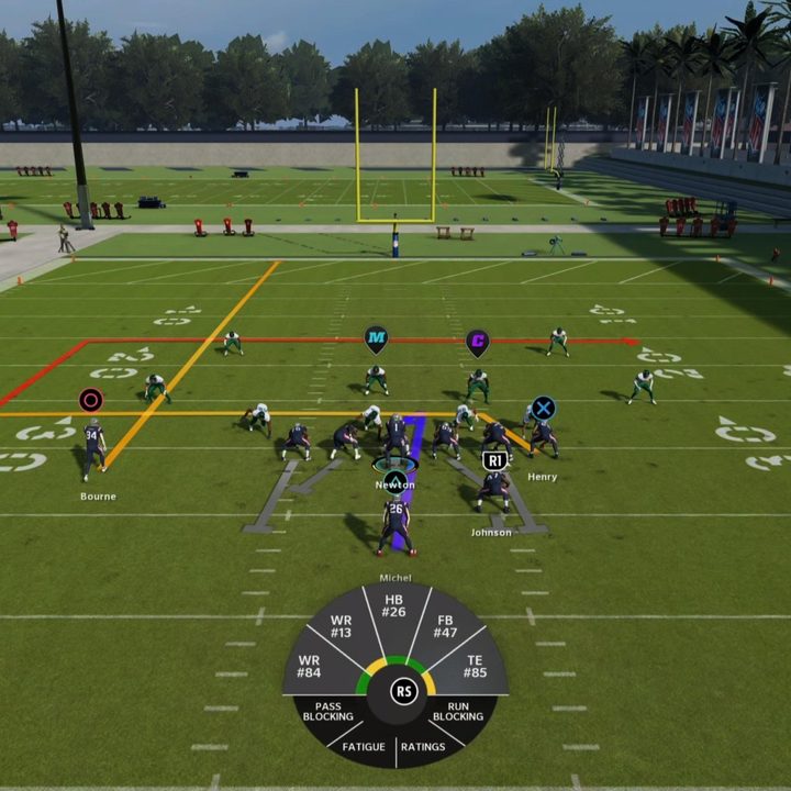 Receiver on a hot route in Madden 22.