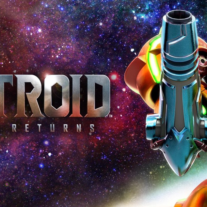 Samus on the cover of Metroid: Samus Returns.