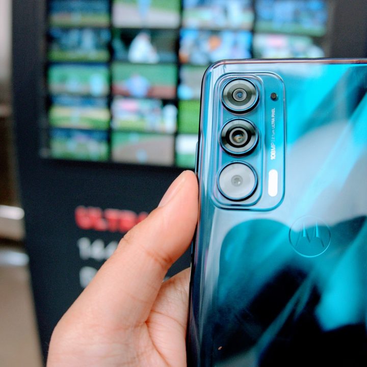 Motorola Edge camera closeup.