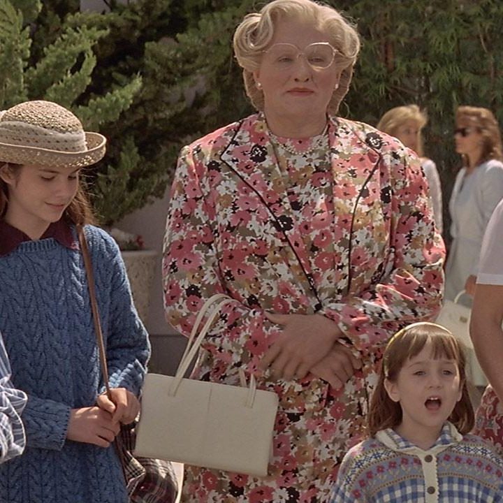 Robin Williams in a scene from Mrs. Doubtfire.