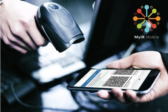 Scanning MyIR Mobile QR code