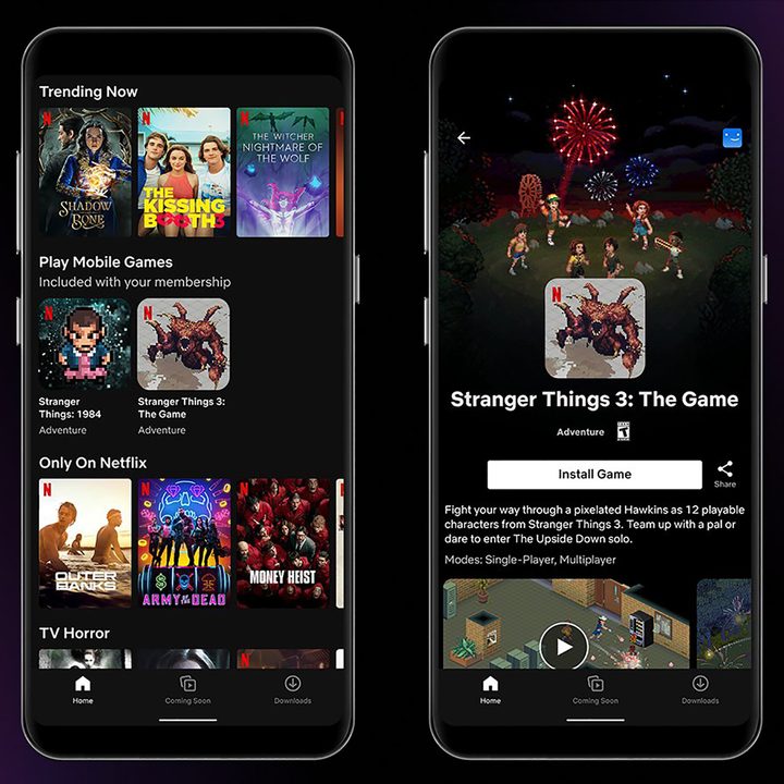 Netflix's "Stranger Things" games on mobile.