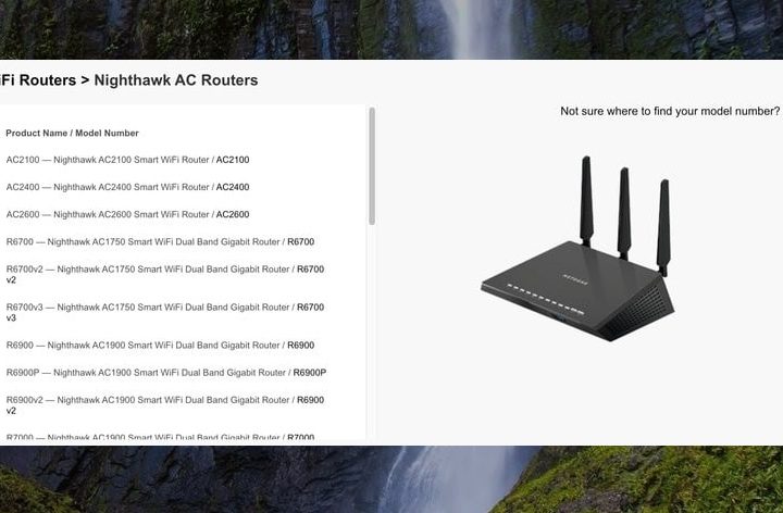 The Nighthawk AC router models list.