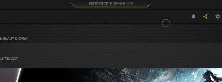 Checking for updates in Nvidia Geforce Experience.