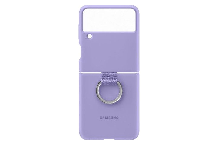Official Samsung Galaxy Ring Case in Lavender for the Z Flip 3.