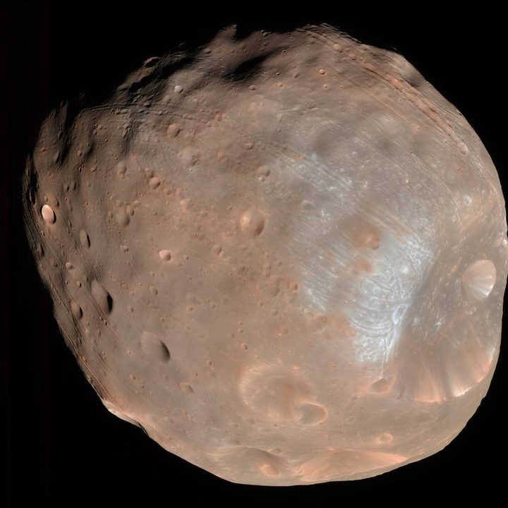 Phobos taken by the High Resolution Imaging Science Experiment camera.