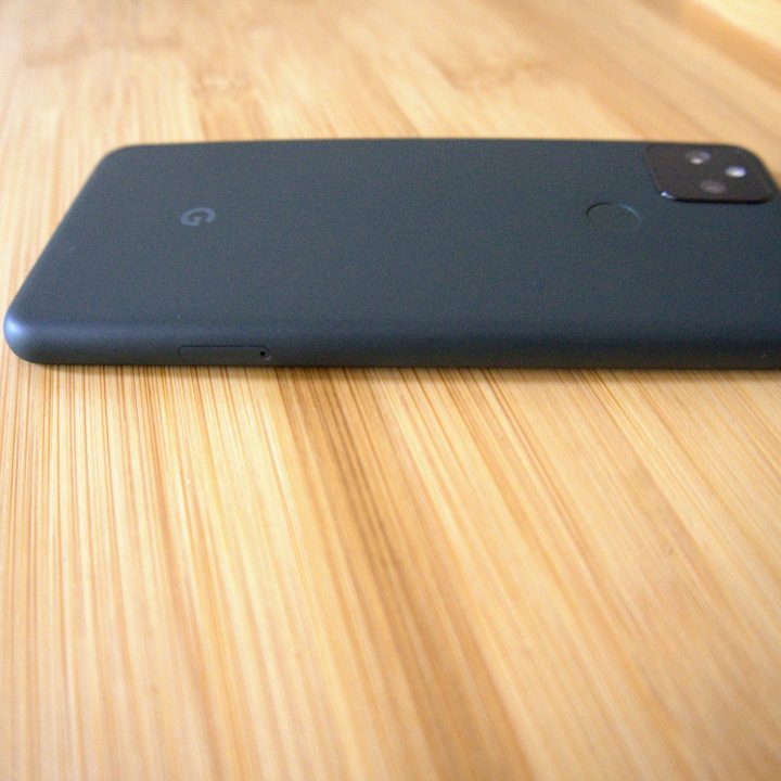 Pixel 5a showing left side.