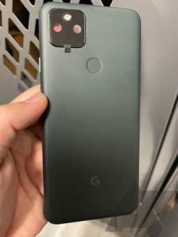 A leak of the Pixel 5a rear cover.